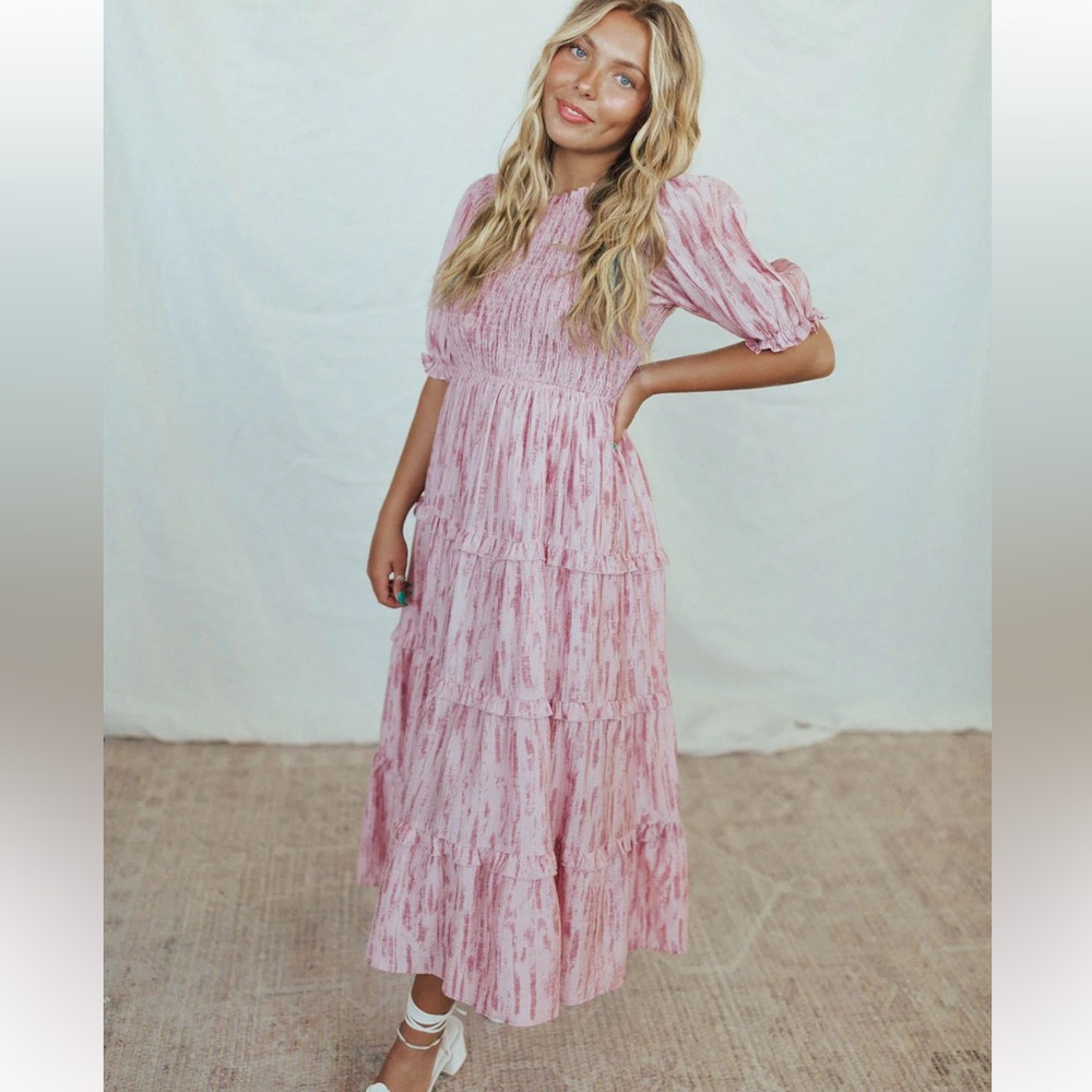 NWT HENLY Alyssa Smocked Midi - Large